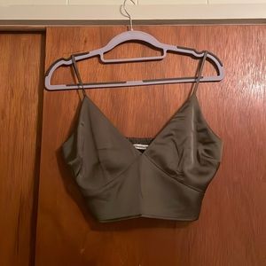 Abercrombie & Fitch Satin Cropped Tank